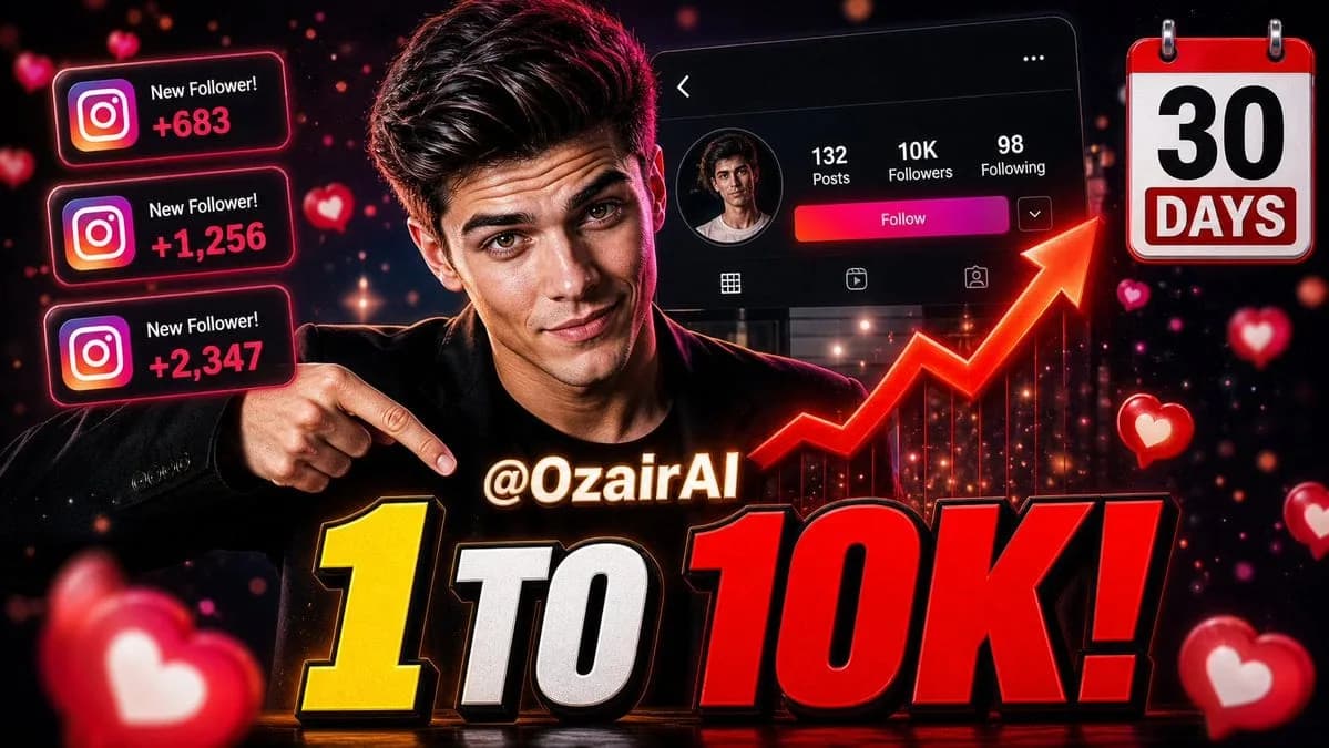 Cinematic YouTube Thumbnail with Social Media Stats