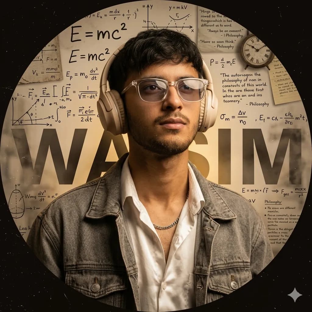 Hyper-Realistic Cinematic Portrait with Academic Collage Background